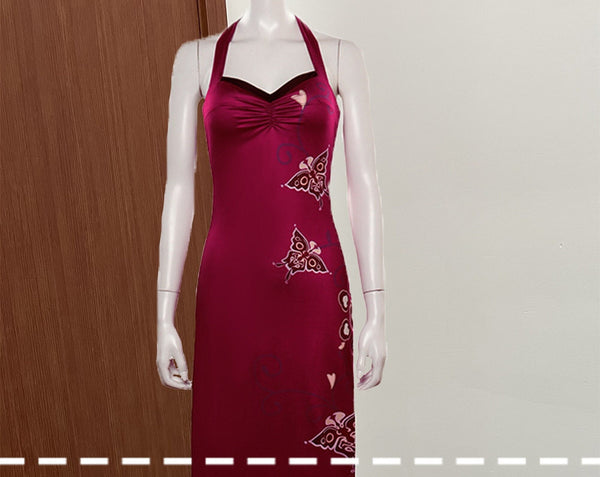 Ada Wong Cosplay Dress Resident Evil Ada Cosplay Costume Red Cosplay Dress Halter Neckline Dress Halloween Ada Wong Cosplay