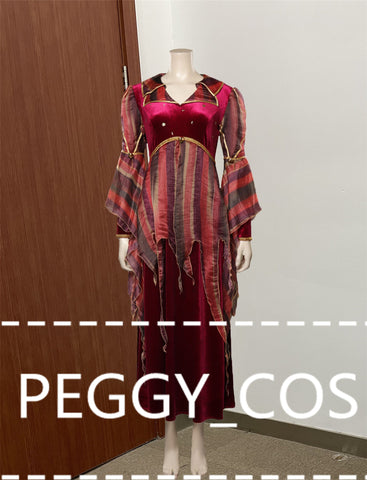 Aggie Cromwell Cosplay Costume Red Cosplay Dress And Cloak Velvet Cosplay Cloak Halloween Cosplay Costume Halloweentown Cosplay Costume