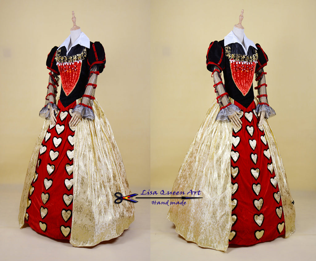 red queen alice in wonderland dress HalloweenCostumes.com Small Women Wonderland Queen of Hearts Women's Costume