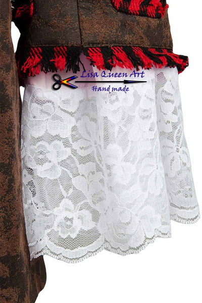 Costume Halloween Cosplay Costume Alice In Wonderland Johnny Depp Mad Hatter Jacket Pants Tie