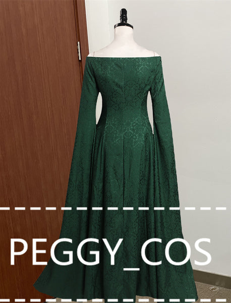 Alicent Hightower Cosplay Costume Cos Dark Green Dress House Of The Dragon Women Cosplay Dress Halloween Party Performance Cosplay Dress