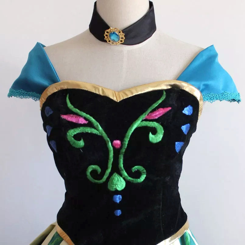 Frozen Anna Coronation Day Deluxe Dress Mermaidcosplay Frozen Anna Coronation Day Deluxe Dress Mermaidcosplay