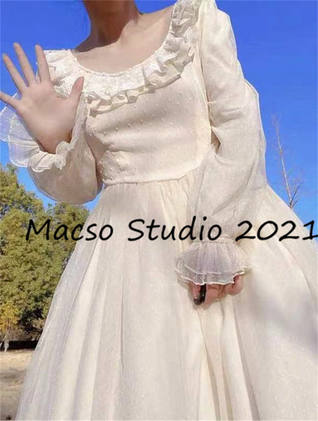 Apricot Lace Dress Gown Women Wedding Dress European Palace Style Dress Prom Dress Graduation Dress Birthday Gown Evening Prom Party Dress