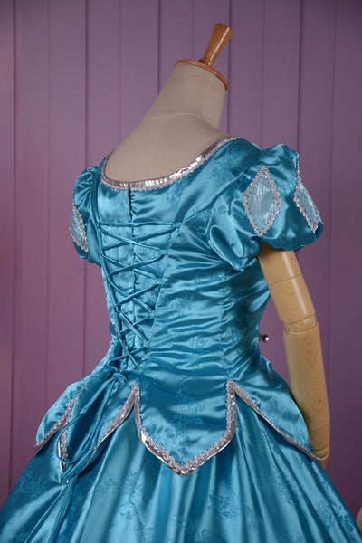 Turquoise Brocade Ariel Cosplay Costume Little Mermaid Ariel Dress