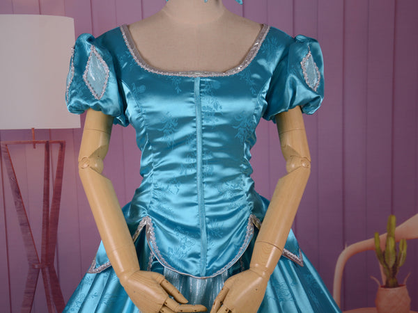 Turquoise Brocade Ariel Cosplay Costume Little Mermaid Ariel Dress