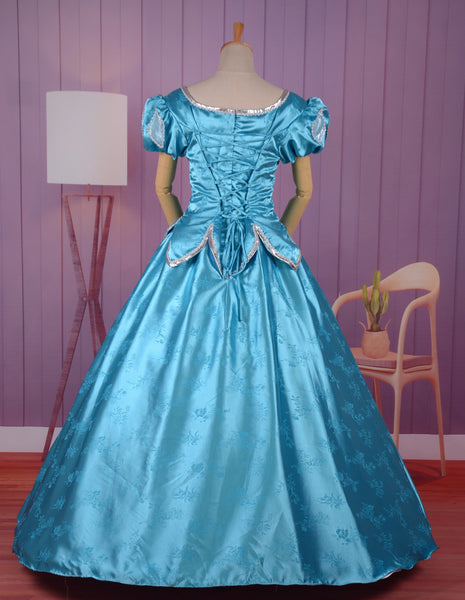 Turquoise Brocade Ariel Cosplay Costume Little Mermaid Ariel Dress