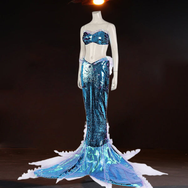 The Little Mermaid Ariel Cosplay Costume for women 2023 movie Ariel Sequin dress