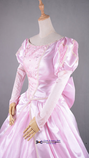 Cosplay costume Fancy Princess Ariel Pink Wedding dress The little Mermaid Ariel