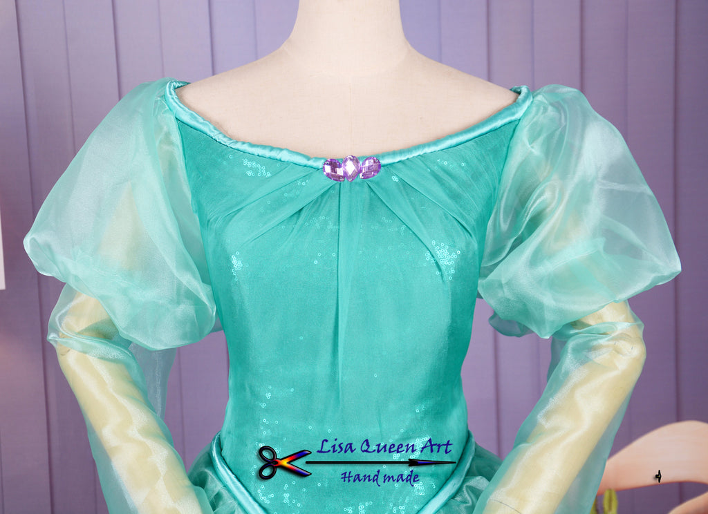 ariel blue dress little mermaid ariel outfits Cosplay costume Fancy princess Ariel dress The little Mermaid Ariel – Mermaidcosplay