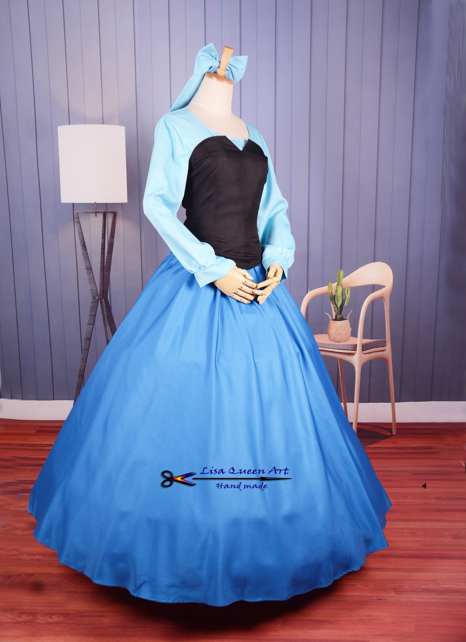 mermaid cosplay dress The Little Mermaid Princess Cosplay Costume Pink Dress with Neckpiece and Sleeves