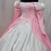 Ariel pink dress Cosplay costume princess customade Little mermaid+hoopskirt