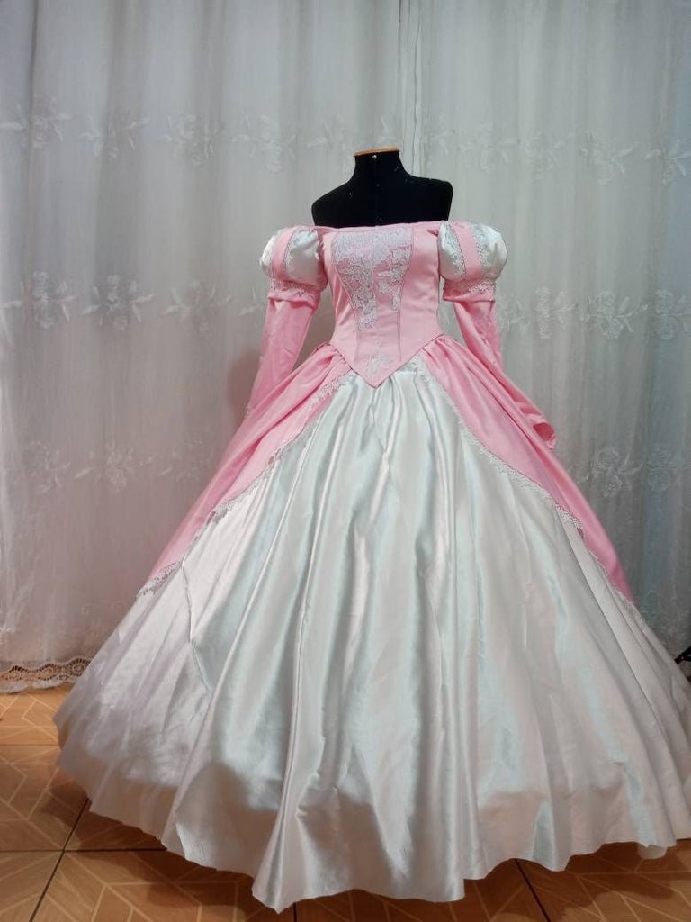 ariels pink dress Ariel pink dress Cosplay costume princess customade Little mermaid+hoo – Mermaidcosplay