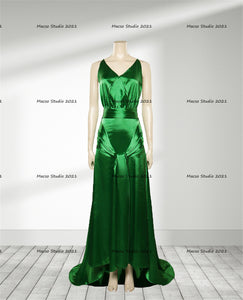 Atonement Cecilia Thales Silk green sexy Cosplay Dress Silk green sexy Dress soft Dress Women Dress Halloween prom Dress Green Prom gown