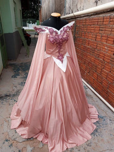 Aurora Dress adult cosplay costume Princess Sleeping Beauty customade+petticoat
