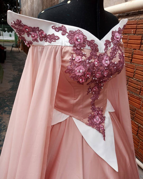 Aurora Dress adult cosplay costume Princess Sleeping Beauty customade+petticoat