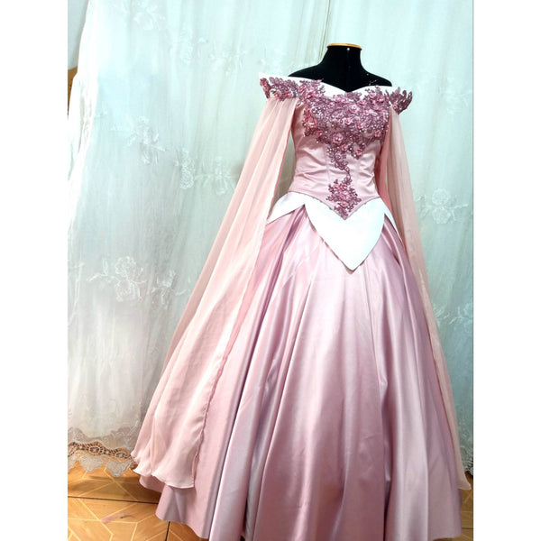 Aurora Dress adult cosplay costume Princess Sleeping Beauty customade+petticoat