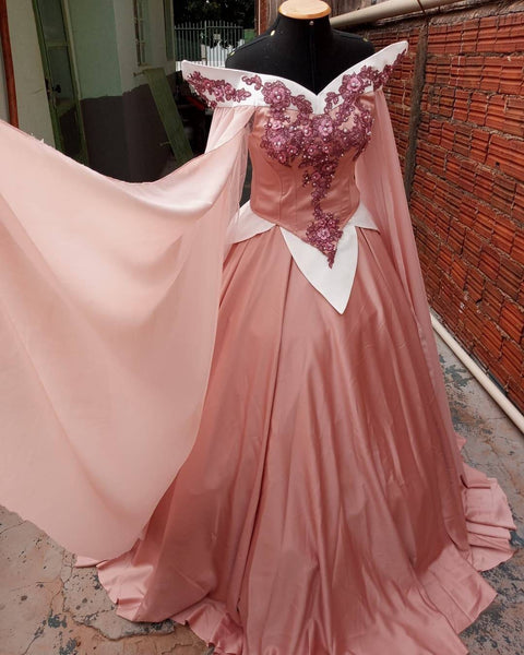 Aurora Dress adult cosplay costume Princess Sleeping Beauty customade+petticoat