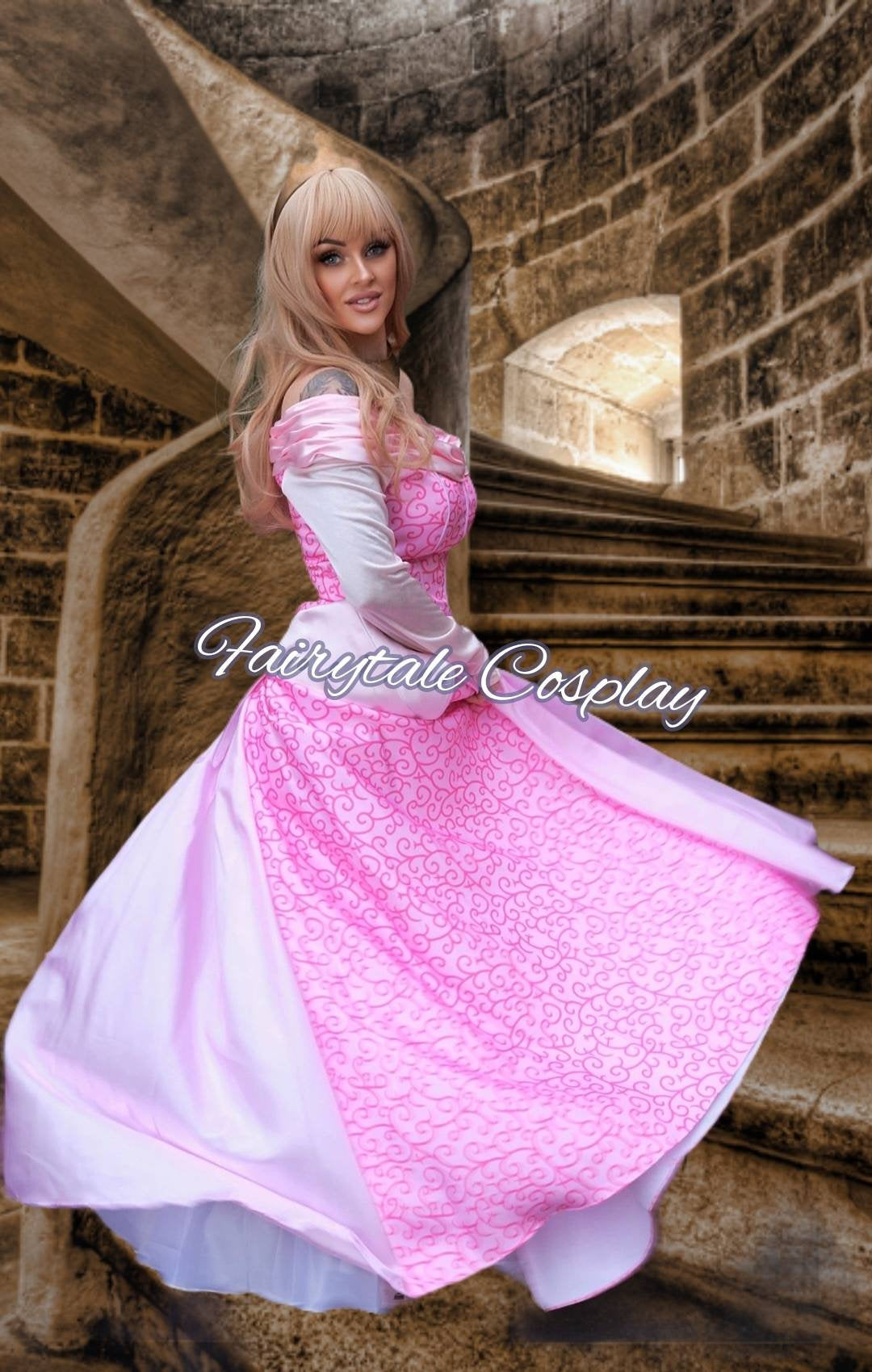 princess aurora cosplay dress Pink Aurora Princess Adult Costume Inspired, Disney Cosplay, Disney Inspired, Sleeping Beauty Costume Pink Color