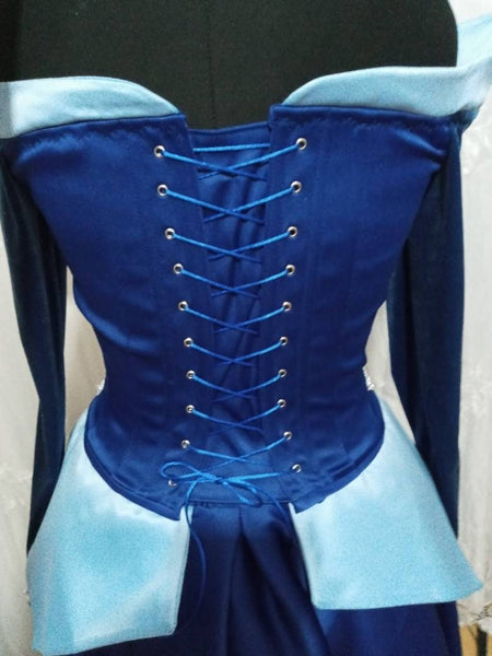 Aurora costume READY FOR SHIP blue dress customade cosplay princess Sleeping Beauty