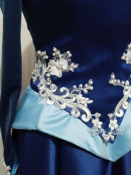Aurora costume READY FOR SHIP blue dress customade cosplay princess Sleeping Beauty
