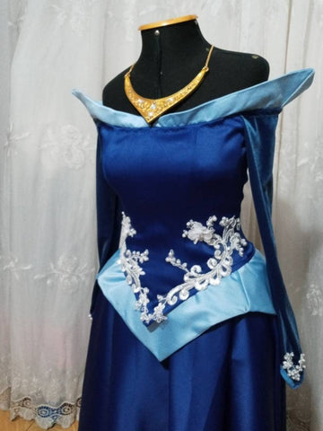 Aurora costume READY FOR SHIP blue dress customade cosplay princess Sleeping Beauty