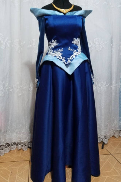 Aurora costume READY FOR SHIP blue dress customade cosplay princess Sleeping Beauty