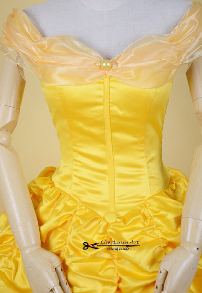 Cosplay Costume Belle Princess Dress Beauty and The Beast Belle