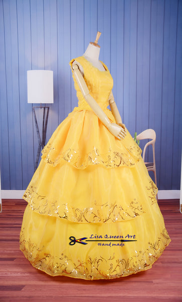 Belle cosplay costume Belle Sundress Beauty and Beast Princess