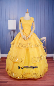 Belle cosplay costume Belle Sundress Beauty and Beast Princess