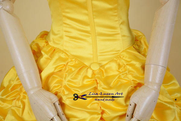 Cosplay Costume Belle Princess Dress Beauty and The Beast Belle