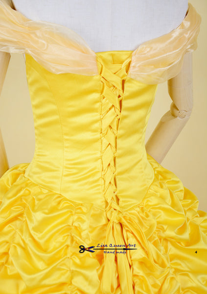 Cosplay Costume Belle Princess Dress Beauty and The Beast Belle