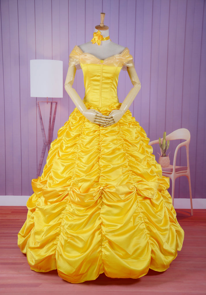 bell princess dress Girls Belle Costume Disney Child Kids Beauty And The Beast Fancy Princess Belle Costume Dress Up Recreate their trust in Dont judge a book by its cover and let them see the good in others Disney Princess Belle Core Dress