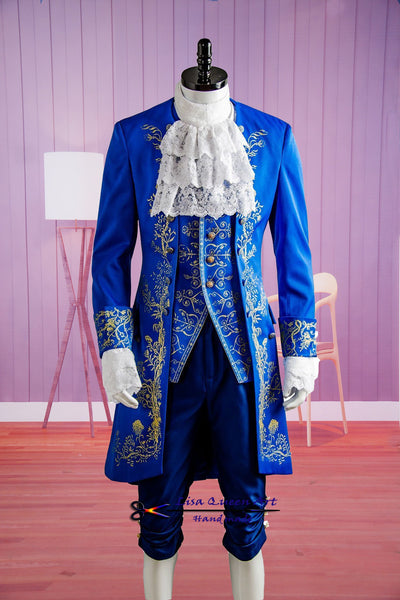 Cosplay Costume Adults Halloween Outfit Beauty and the Beast Prince Adam Suit