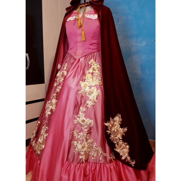 Belle pink Dress Costume cosplay customade Beauty and the Beast