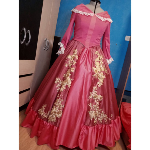 Belle pink Dress Costume cosplay customade Beauty and the Beast