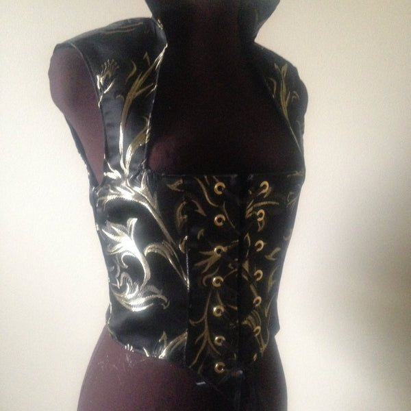 Renaissance Black and Gold Gown Dress