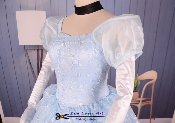 Cinderella Lace dress Princess Cinderella Cosplay Costume