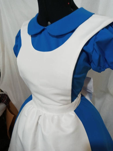Cosplay Alice in the wonderland Costume dress adult cosplay Alice Cosplay dress +petticoat