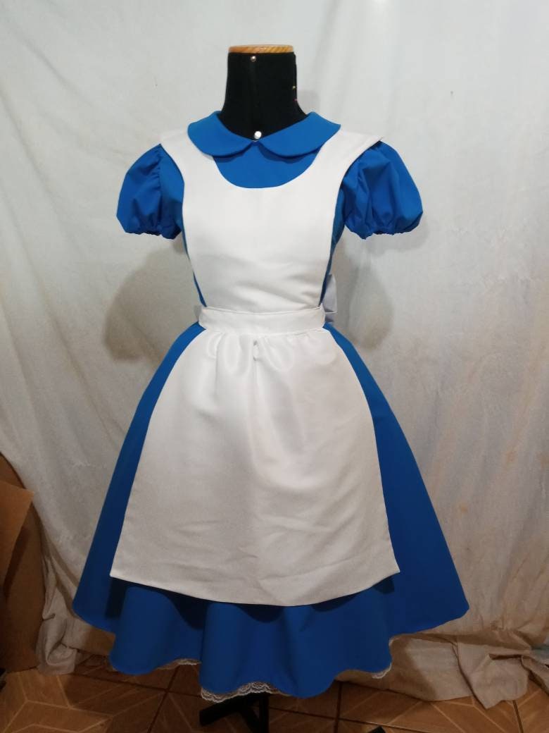 Cosplay Alice in the wonderland Costume dress adult cosplay Alice Cosplay dress +petticoat