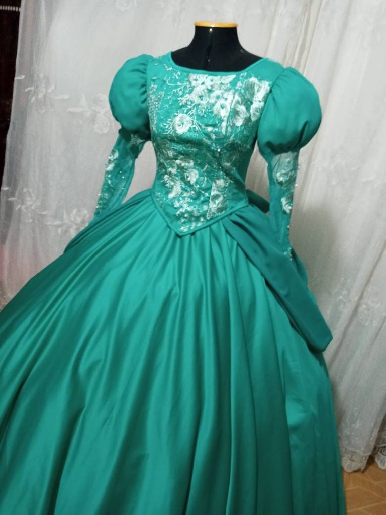 Cosplay Ariel Teal gown Little mermaid dress costume princess customad Mermaidcosplay Cosplay Ariel Teal gown Little mermaid dress costume princess customad Mermaidcosplay