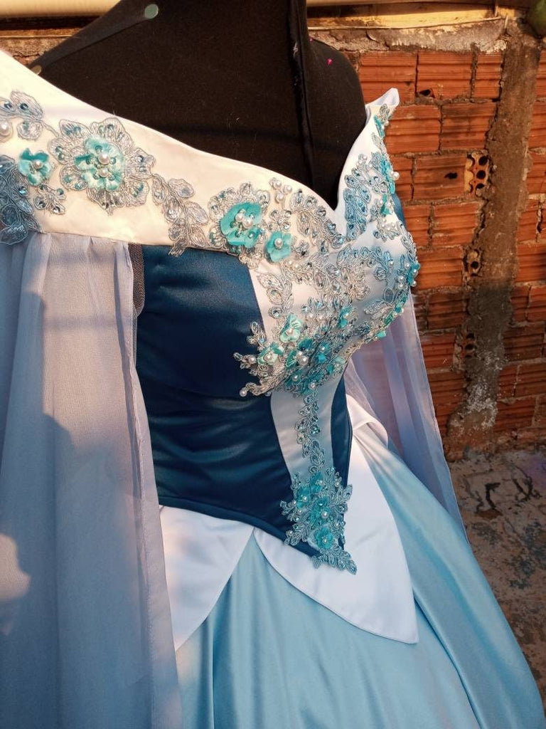 Cosplay Aurora Blue dress costume adult Sleeping Beauty princess custo Mermaidcosplay Cosplay Aurora Blue dress costume adult Sleeping Beauty princess custo Mermaidcosplay