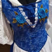 Cosplay Belle Blue dress village musical version Beauty and the beast princess customade