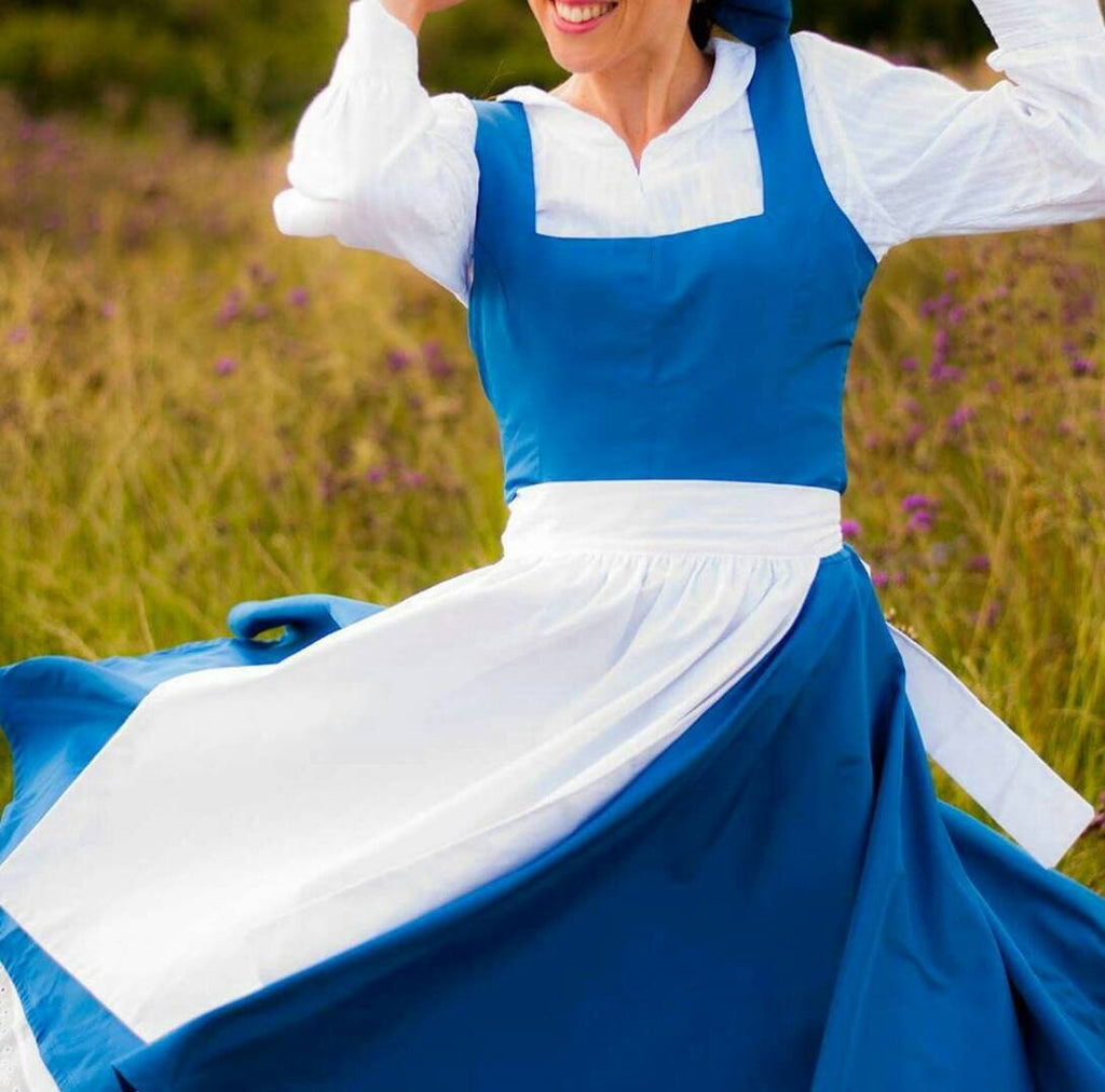 Cosplay Belle princess adult Village dress blue The Beauty and the Bea Mermaidcosplay Cosplay Belle princess adult Village dress blue The Beauty and the Bea Mermaidcosplay