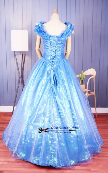 Cosplay Costume Cinderella Cosplay Dress 2015 Movie Classic Ballgown Cinderella
