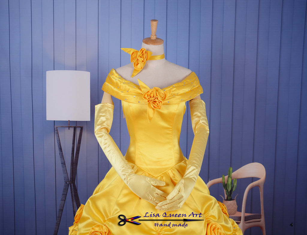 Belle Cosplay Costume Belle dress The Beauty and Beast Princess – Mermaidcosplay Belle Cosplay Costume Belle dress The Beauty and Beast Princess – Mermaidcosplay