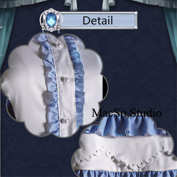 Cute Cosplay Prom maid dress Cosplay Blue Masquerade Maid Dress Women Cosplay dress Party Dress Girls Lolita Masquerade Cosplay Costume