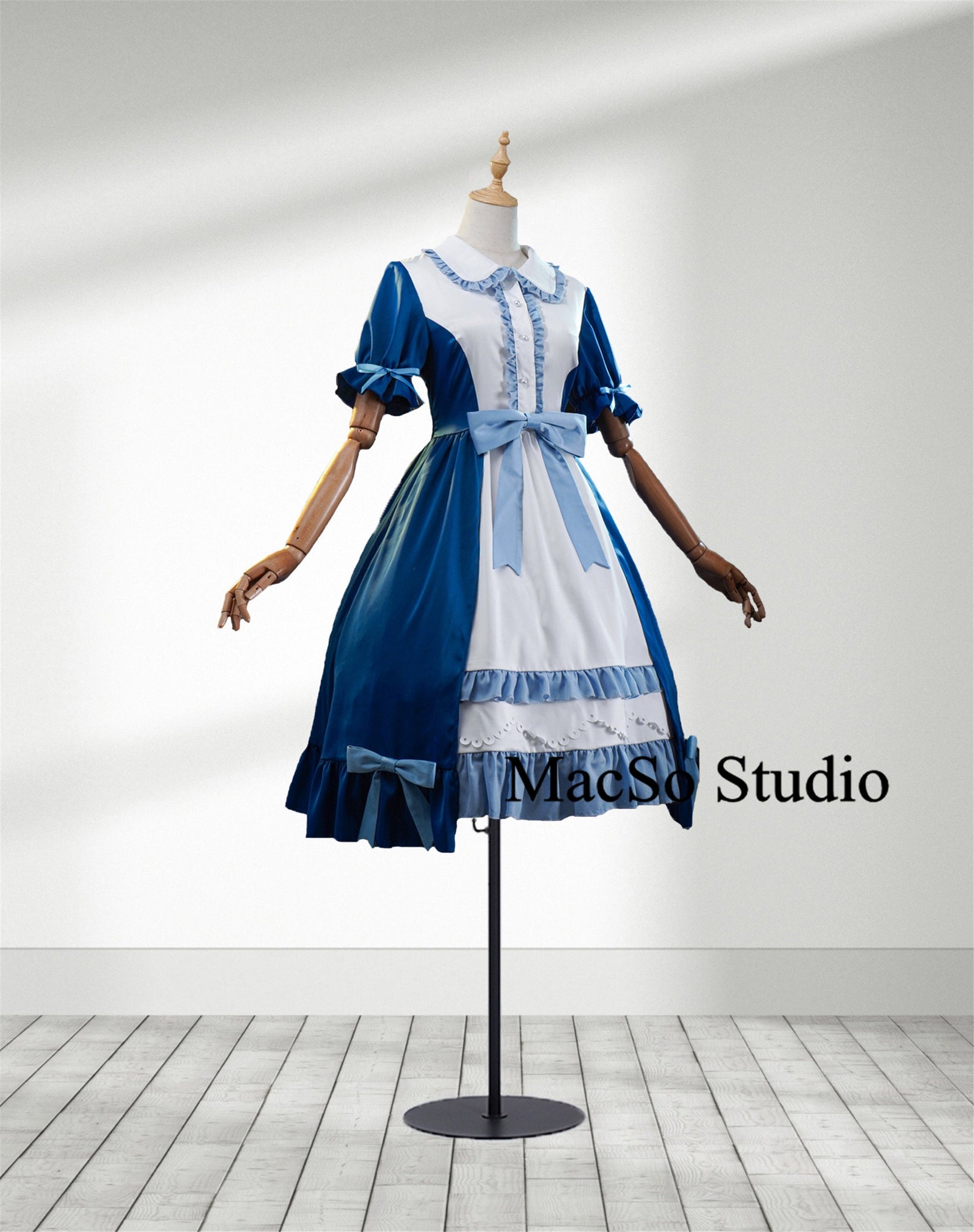 Cute Cosplay Prom maid dress Cosplay Blue Masquerade Maid Dress Women Cosplay dress Party Dress Girls Lolita Masquerade Cosplay Costume