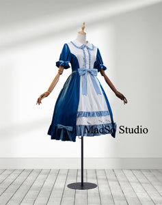 Cute Cosplay Prom maid dress Cosplay Blue Masquerade Maid Dress Women Cosplay dress Party Dress Girls Lolita Masquerade Cosplay Costume