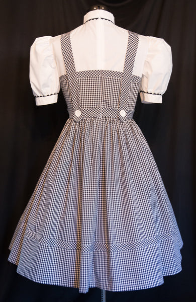 Black and White Dress OZ Custom Child Size DOROTHY Costume AUTHENTIC Reproduction