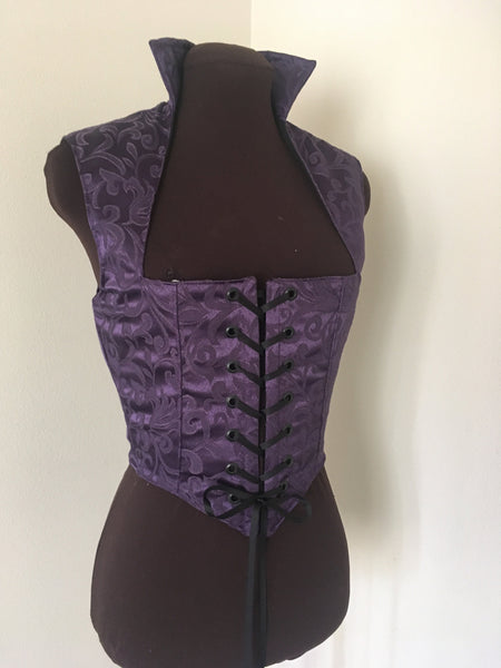Dark Purple Brocade Pirate Renaissance costume